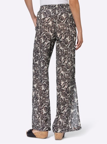 Heine Druckhose in schwarz-sand-bedruckt