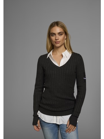 Kangaroos V-Ausschnitt-Pullover in anthrazit