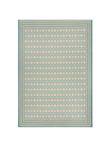 KADIMA DESIGN Outdoor-Teppich in Pastell, geometrisch, pflegeleicht und rutschfest