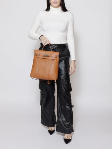 Chiara Ferretti In einen Rucksack umwandelbare Handtasche in COGNAC