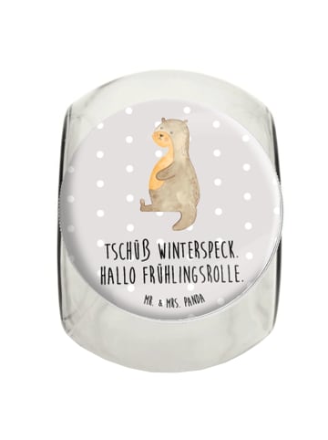 Mr. & Mrs. Panda Bonbonglas Otter Bauch mit Spruch in Grau Pastell