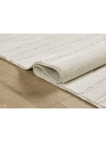the carpet Moderner Teppich Hoch-Tief Struktur C in Creme