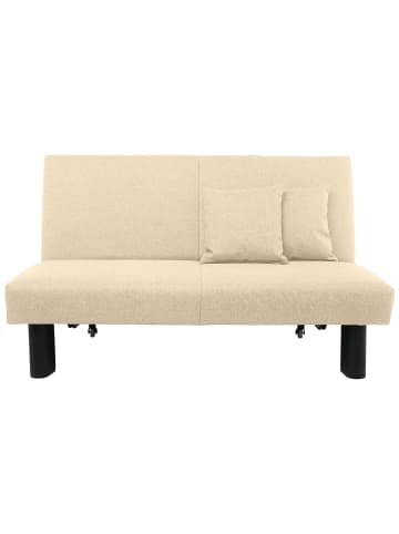 58 aufm Kessel FALTSOFA Kalomira Bezug Flachgewebe Metall schwarz / beige