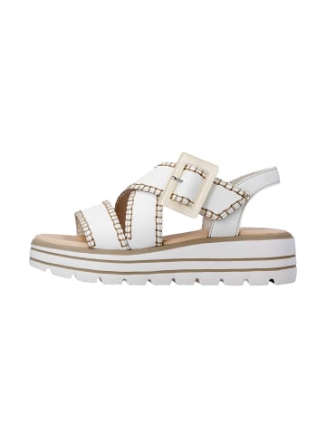 remonte Leder-Sandalen mit Keilabsatz „Macao“ Weiß