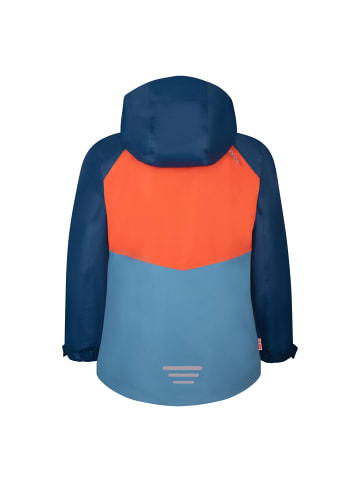 Trollkids 3 in 1 Jacke "Bryggen" in Mystik Blau/Dunkelorange/Stahlblau