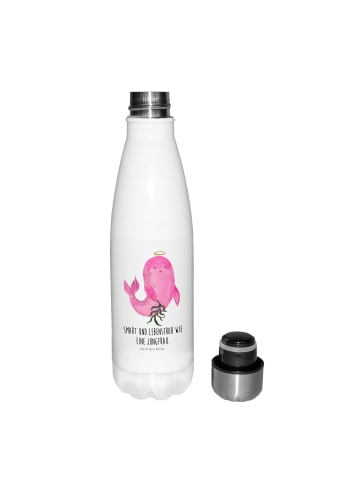 Mr. & Mrs. Panda Thermos Sternzeichen Jungfrau mit Spruch in Weiß