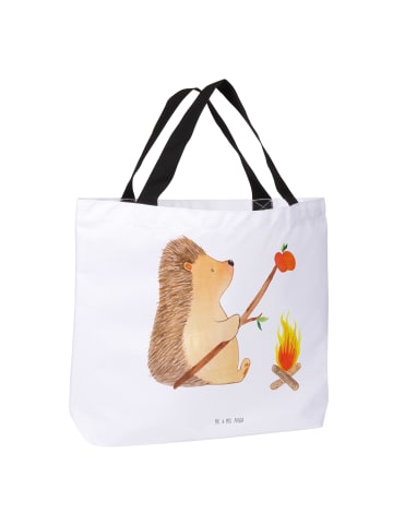Mr. & Mrs. Panda Tasche Igel Grillen ohne Spruch in Weiß