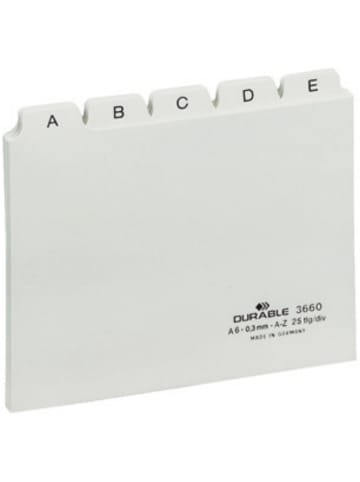 Durable Leitregister A-Z A6quer PP 25-teilig weiß