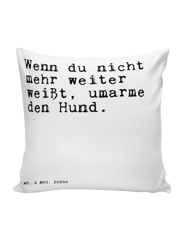 Mr. & Mrs. Panda 40x40 Kissen Wenn du nicht mehr... mit Spruch in Weiß