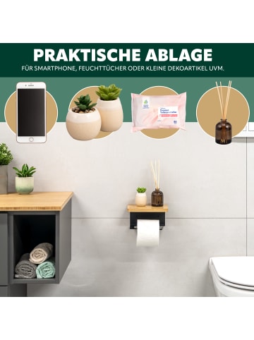 eluno Toilettenpapierhalter VARAZ ca. 18 x 9,5 x 13 cm (B/H/T)