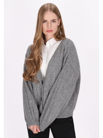 DreiMaster Klassik Cardigan in Grau Melange