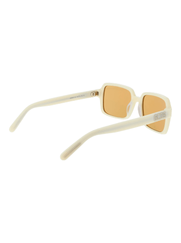 GCDS Unisex Sonnenbrille Quadratisch Creme