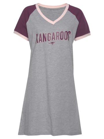 Kangaroos Bigshirt in bordeaux-grau-meliert