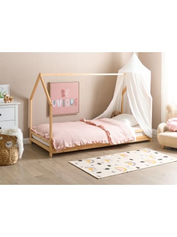 Beliani Kinderbett APPY in Braun - (W) 95 x (H) 128 x (L) 205 cm