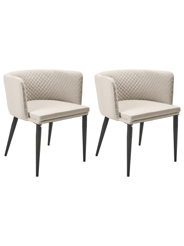 Beliani 2er-Set Sessel LIMASSON in Beige/Schwarz