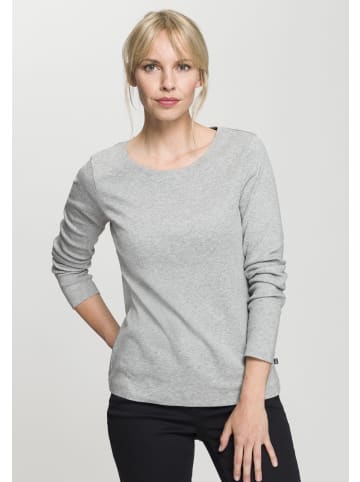 H.I.S. Langarmshirt in grau-meliert
