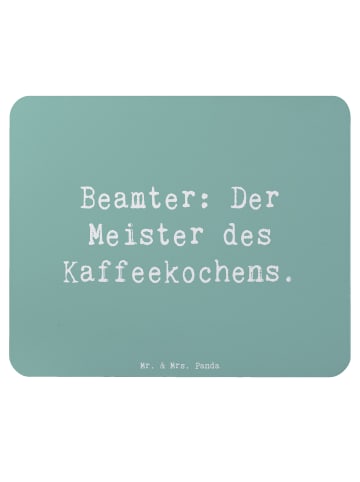 Mr. & Mrs. Panda Mouse Pad Beamter Kaffeemeister mit Spruch in Meeresbrise