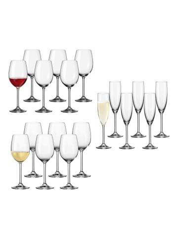 LEONARDO 18er Set Wein- und Sektgläser Daily transparent in transparent