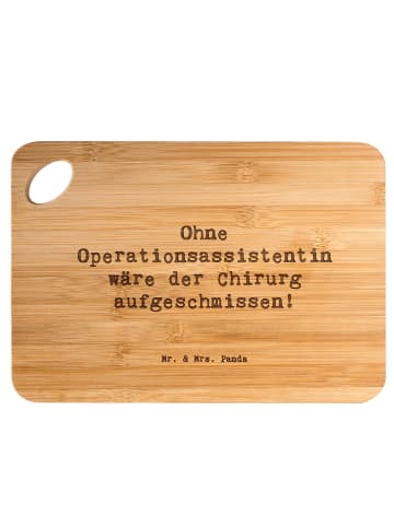 Mr. & Mrs. Panda Servierplatte Spruch Operationsassistentin Wich... in Braun