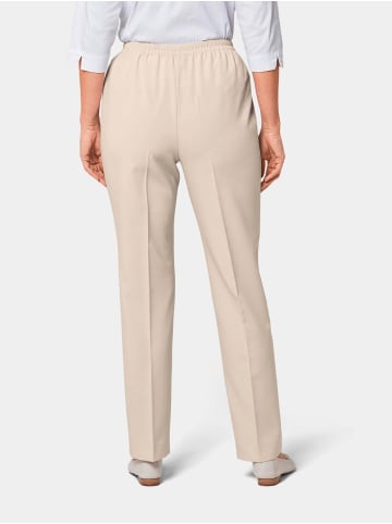 GOLDNER Kurzgröße: Knitterarme Schlupfhosen im 2er Pack in sand / schwarz