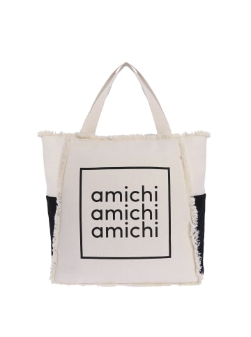 Amichi Strandtasche Serva (B)46 x (H)37 x (T)10 cm in Weiß