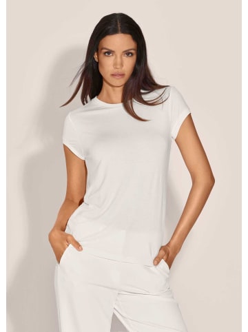 MADELEINE Kurzarm Jersey Basicoberteil in wollweiß