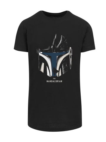 F4NT4STIC T-Shirt Star Wars The Mandalorian Helmet Silhouette in schwarz