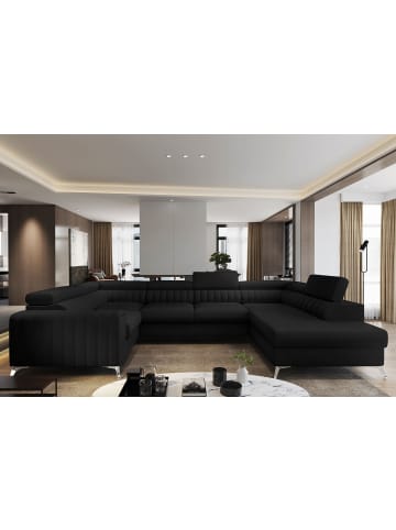 MF Design Luisa Recamiere Rechts in Schwarz -  (L) 202 x (B) 347 x (H) 92 cm