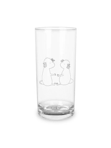 Mr. & Mrs. Panda Wasserglas Axolotl Liebe ohne Spruch in Transparent
