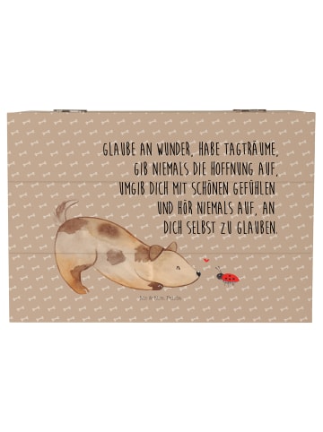 Mr. & Mrs. Panda box holz Hund Marienkäfer mit Spruch in Hundeglück