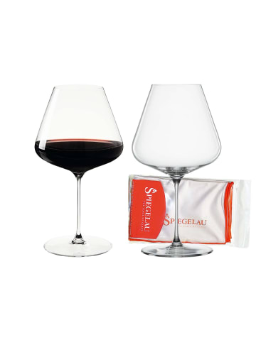 Spiegelau 2er Set Burgundergläser + Poliertuch Definition 960 ml in transparent