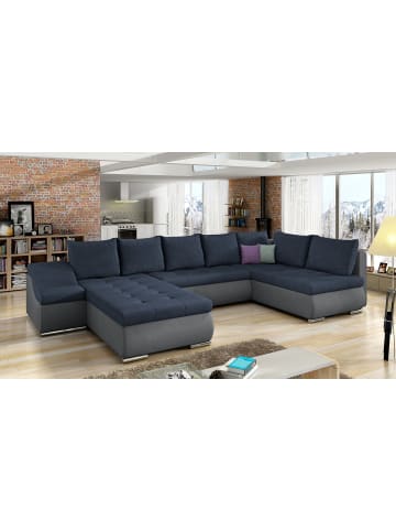 MF Design Gio Recamiere Links in Blau -  (L) 190 x (B) 351 x (H) 82 cm