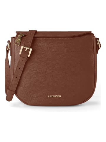 Lazarotti Bologna Leather Crossbody Umhängetasche Leder 25 cm brown