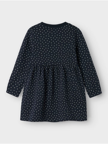 name it Weiches Langarm Kleid Mit Muster Rundhals Shirt Dress in Dunkelblau