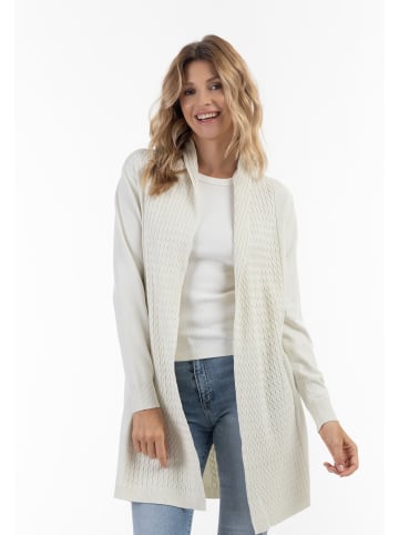 Usha Offener Cardigan in Weiss