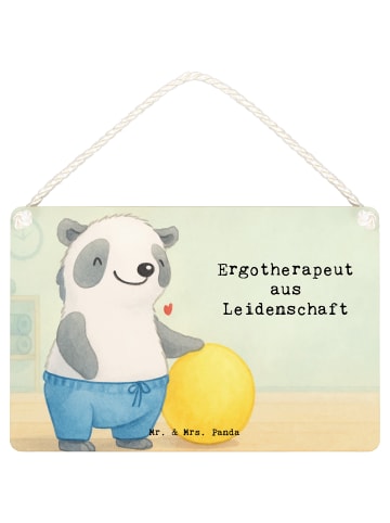Mr. & Mrs. Panda Schild Ergotherapeut Leidenschaft Design mit Sp... in Weiß