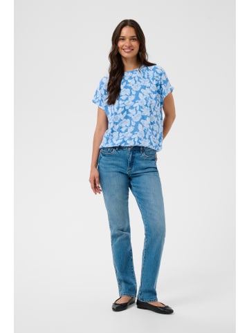 Kaffe Bluse langarm KAlisa Relaxed fit in Large Blue Flower Print