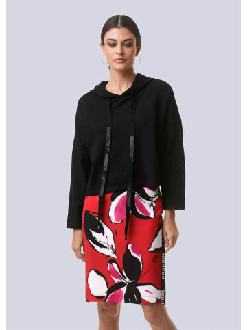 Alba Moda Rock mit floralem Dessin in rot