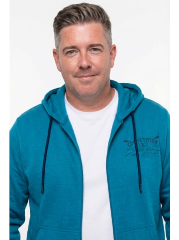 Men Plus Sweatjacke in rauchblau