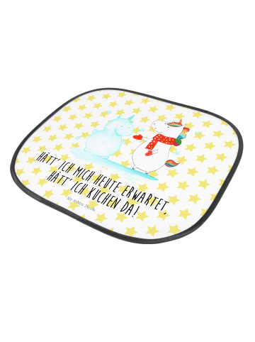 Mr. & Mrs. Panda Sonnenschutz Auto Einhorn Schneemann mit Spruch in Weiß