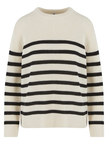 Urban Classics Crew Neck Jumper in whitesand/black