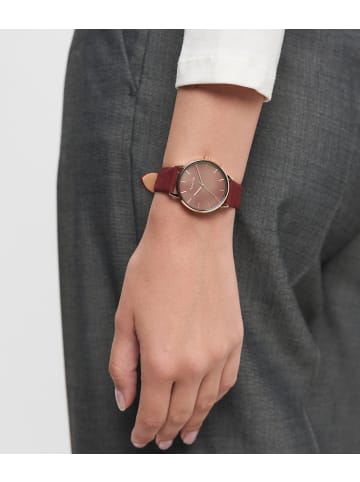 Tamaris Armbanduhr Uhr - Stamped Flowers in rot