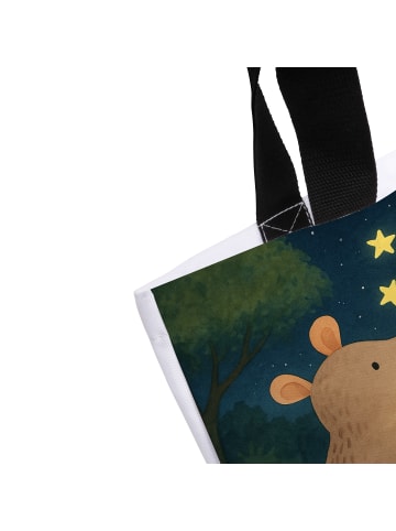 Mr. & Mrs. Panda Tote Bag Maus Sterne Design ohne Spruch in Weiß