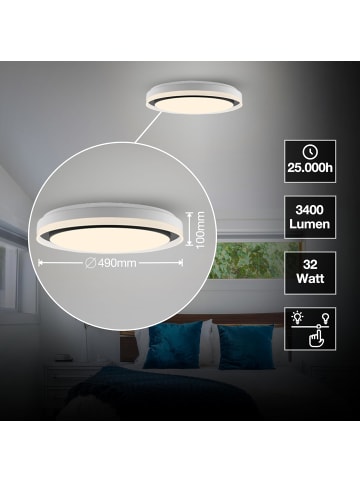 LEDVANCE SMART + WIFI LED Deckenleuchte weiß schwarz 32W 3400lm dimmbar