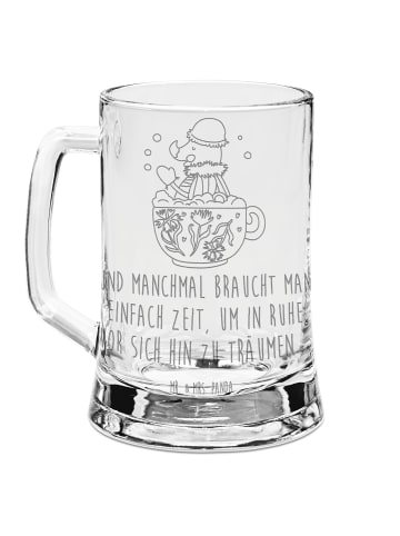 Mr. & Mrs. Panda Bier Krug Nachtfalter Schaumbad mit Spruch in Transparent