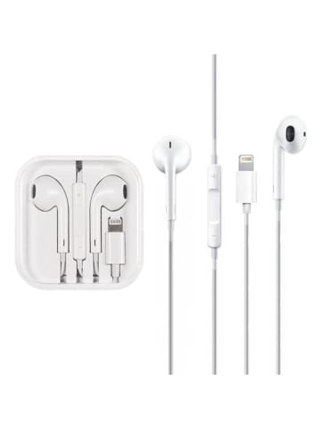 Wisam Teltech In-Ear Kopfhörer mit Kabel für iPhones Lightning Weiß