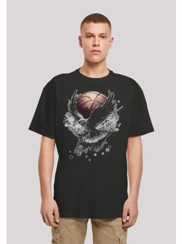 F4NT4STIC Heavy Oversize T-Shirt Basketball Adler in schwarz