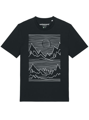 wat? Apparel T-Shirt Mountains in Schwarz