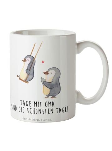 Mr. & Mrs. Panda Teepott Pinguin Oma schaukeln mit Spruch in Weiß