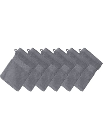 Erwin Müller Frottier Waschhandschuh 6er-Pack Friedrichshafen in anthrazit